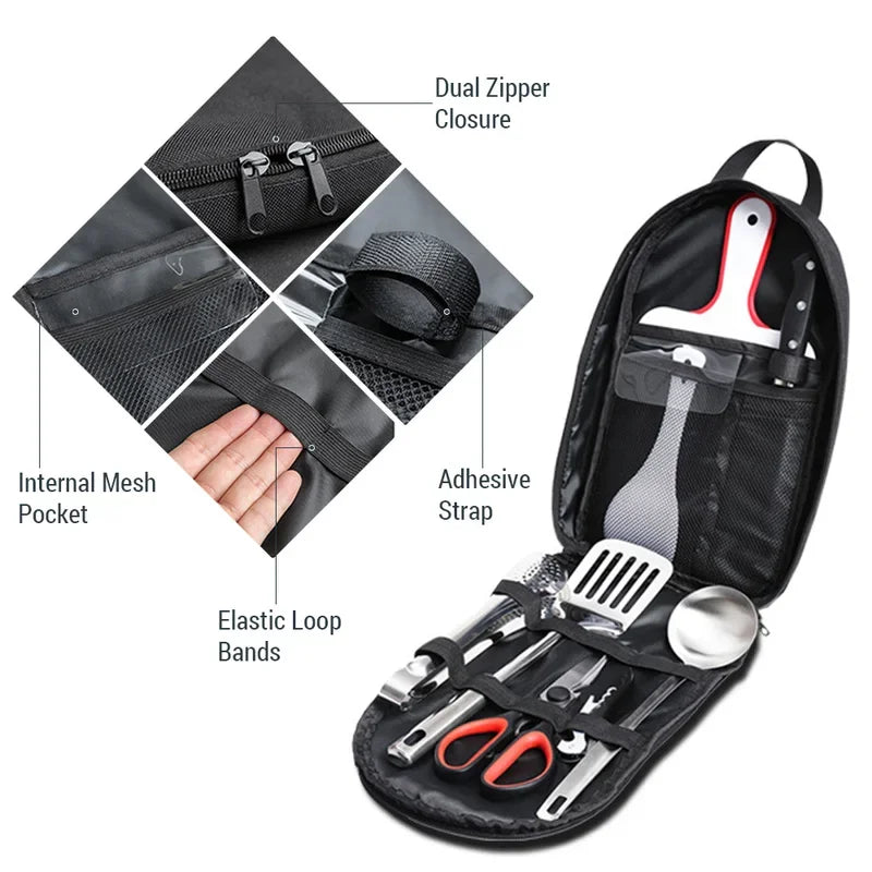 Stainless Steel Utensil Set (9-Piece)