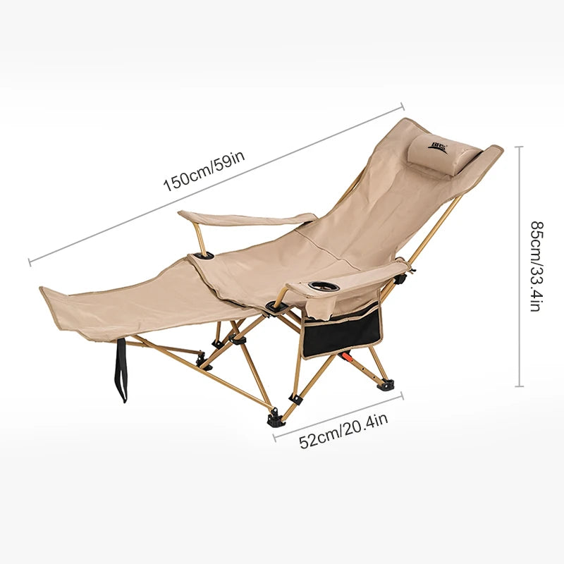 2-in-1 Reclining Camping Chair