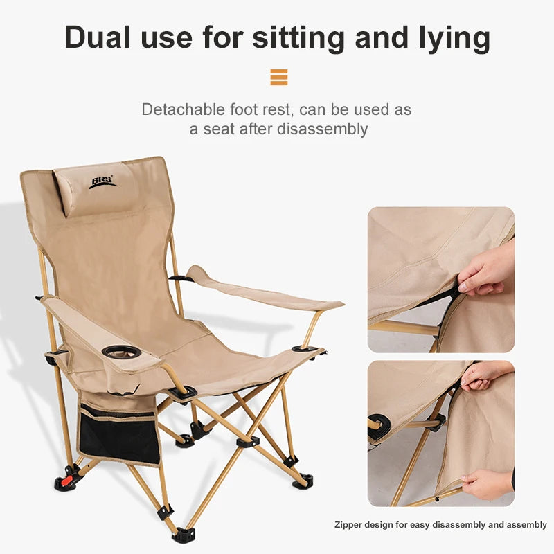 2-in-1 Reclining Camping Chair