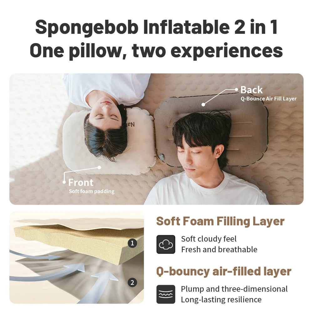 2-in-1 Inflatable Camping Pillow