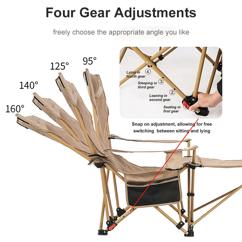 2-in-1 Reclining Camping Chair