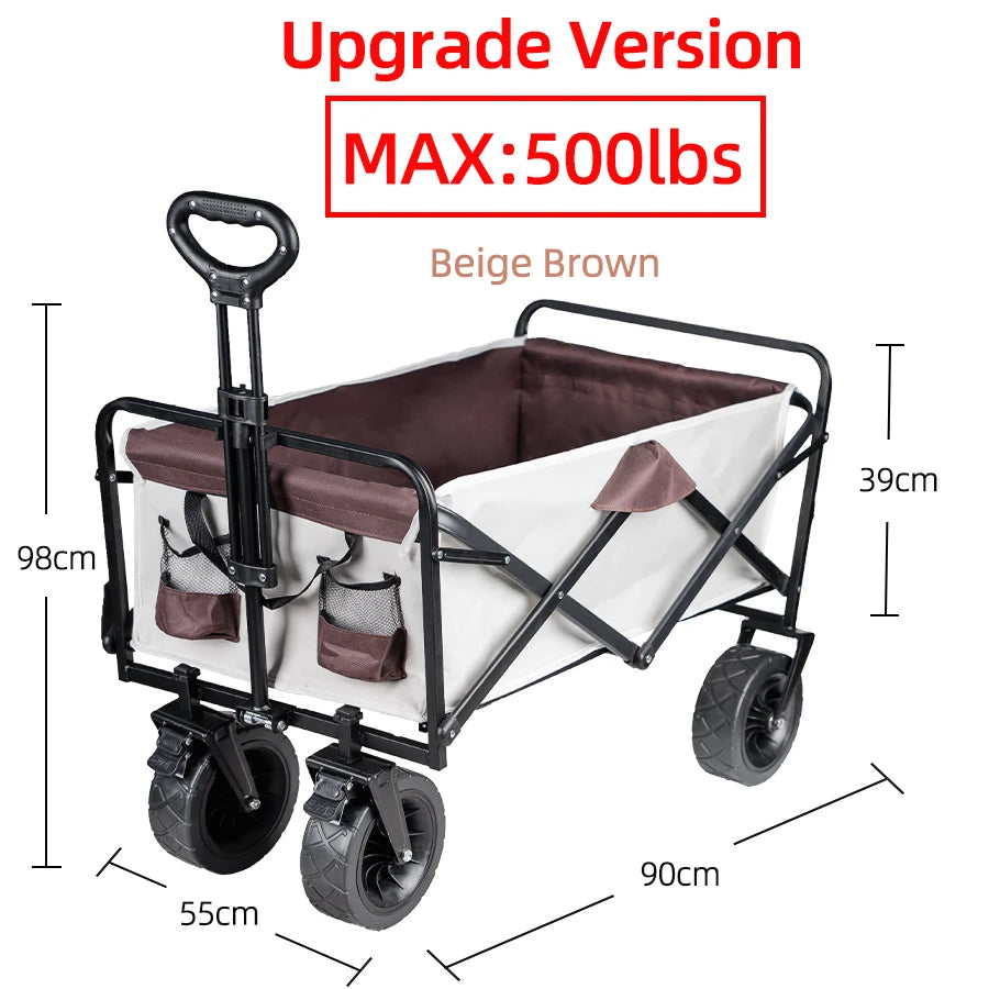 Heavy Duty Collapsible Beach Cart & Table
