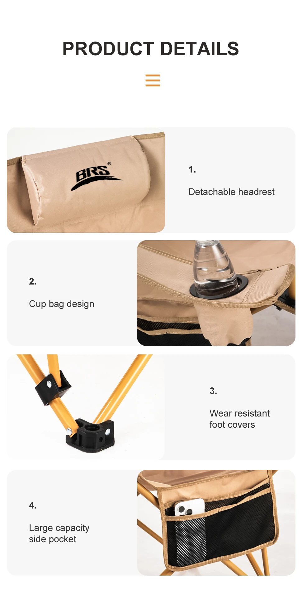 2-in-1 Reclining Camping Chair