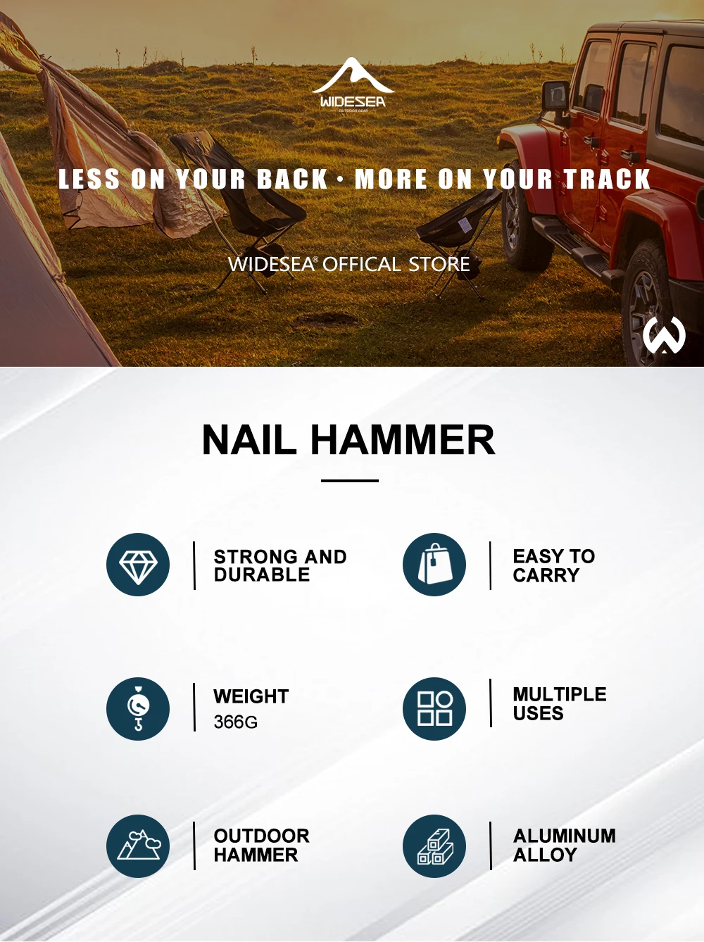Stainless Steel Camping Hammer